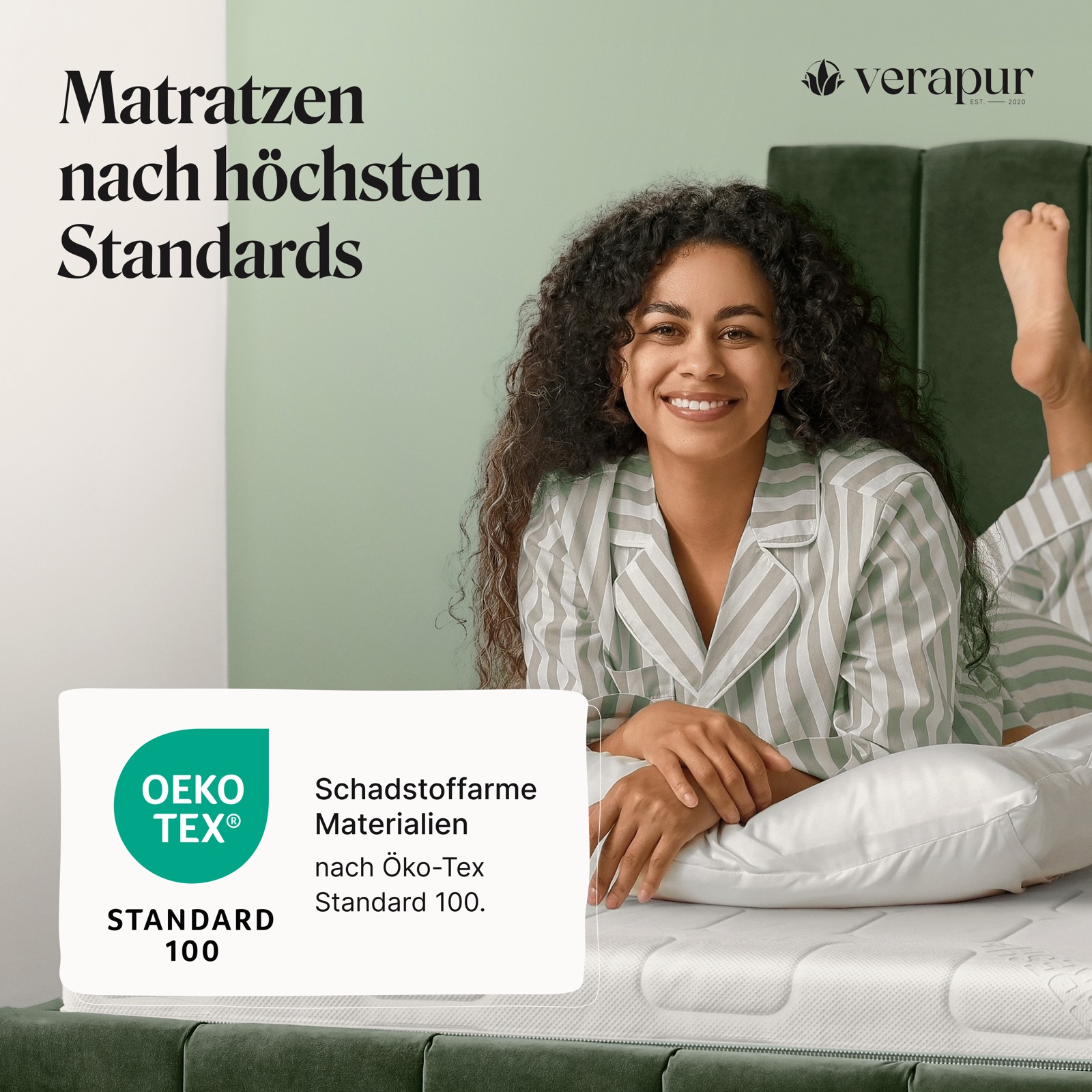 Matratze, Bett, Kunststoff?, Öko-Tex Standard 100, Schadstoffarm, bettwäsche, matratze, muster, streifen, bio-zertifiziert