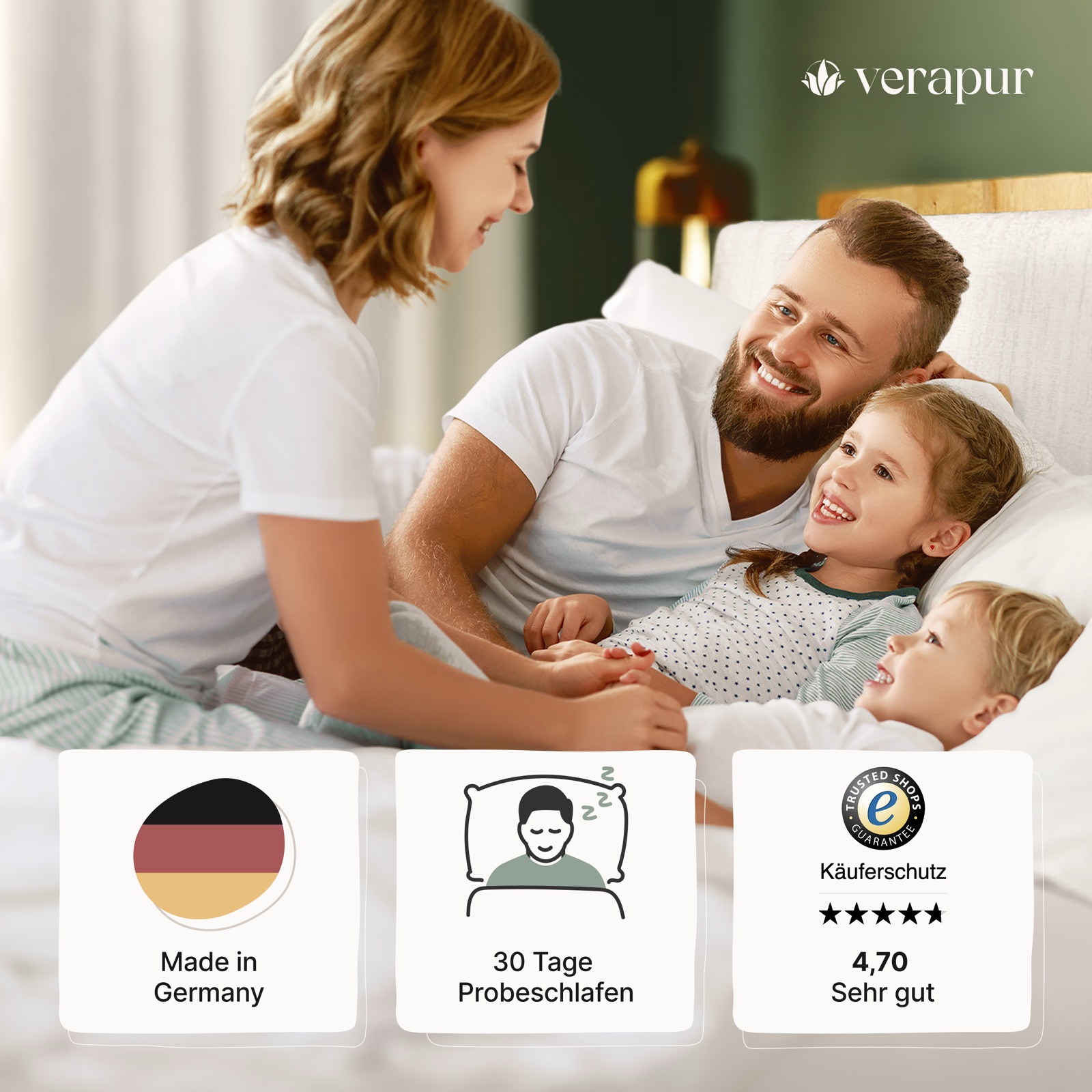 Familie, Bett, Kinder, Puppe?, Schlaf?